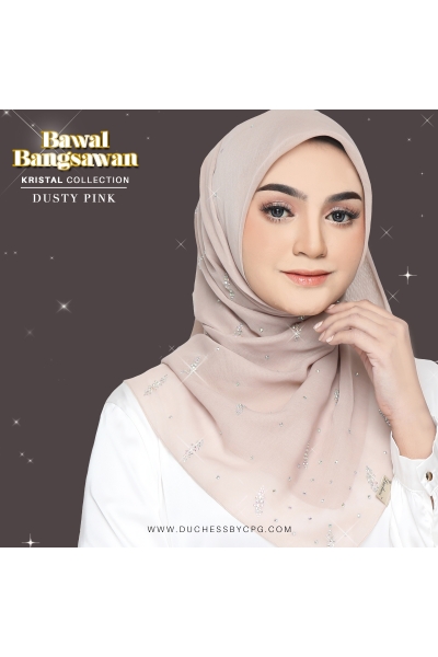 BAWAL BANGSAWAN KRISTAL - DUSTY PINK